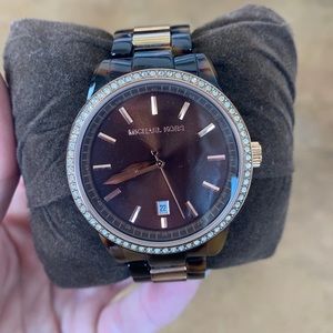 Michael Kors tortoise and rose gold watch ✨